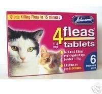 Johnsons Veterinary Products 4Fleas Tablets for Cats and Kittens, Pack of 6