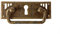 Jugendstil Möbelgriff Schlüsselschild Messing patiniert (9028/A2.01)