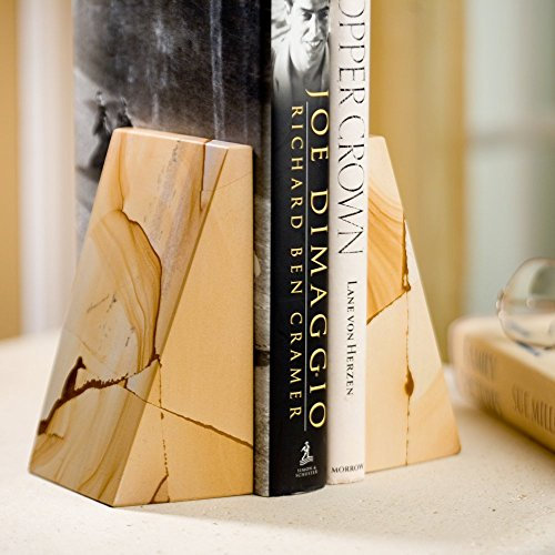 Dreieckige Buchstützen aus echtem Marmor mit Keil-Design