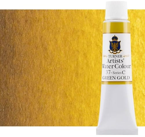 Turner : Artist's Watercolour Paint : 15ml : Green Gold
