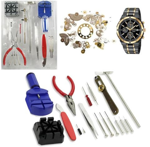 16 pcs Watch Repair Tool Kit Strap Screwdriver Fix Problem Link Remover Back Opener Band Adjustment
