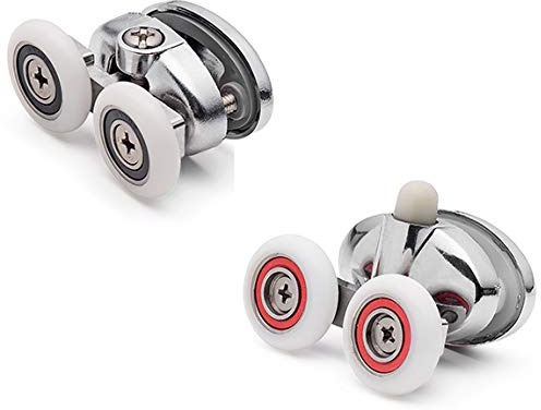 Set of 4 Double Butterfly Shower Door Rollers/Runners/Wheels 23mm diameter L077-1