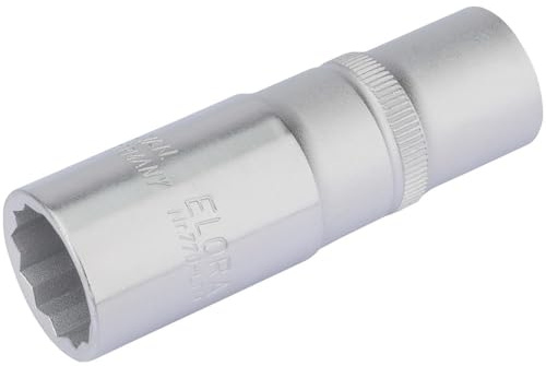 Draper 25119 Elora Deep Bi-Hexagon Socket, 1/2 Square Drive, 19mm, Blue