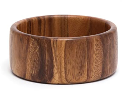 Lipper International Acacia Straight-Side Serving Bowl for Fruits or Salads, Small, 6 Diameter x 2.5 Height, Single Bowl, 29.59 fluid ounces