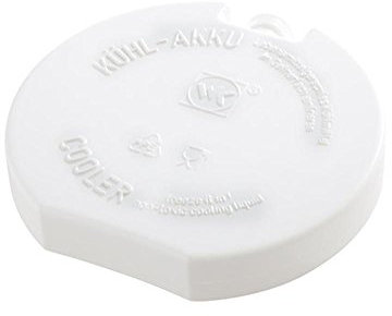 APS 10661 Kühlakku Ø 10,5cm, Polyethylen, weiß, gefüllt mit Kühlflüssigkeit, aus 2%-iger Salzlösung.