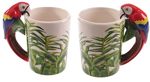 Jungle Mug with Parrot Shaped Handle