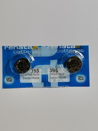 Renata 395 SR927SW SB-AP Silberoxid-Uhrenbatterie, 1,55 V, Blisterverpackung, 2 Stück