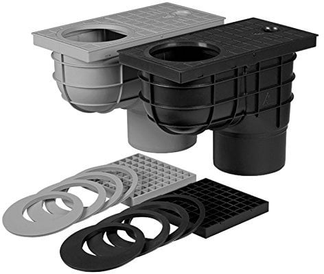 Underground Drainage Bottle Gully Floor Drain Water Trap Hopper 305x155mm Ø125mm