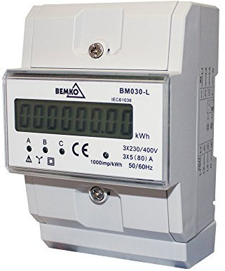 Drehstromzähler Energie-Stromzähler Hutschiene Strommessung, 3-phasig
