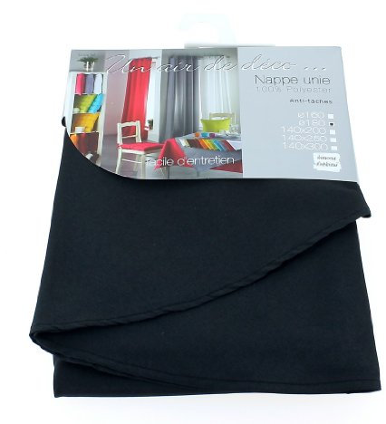 NAPPE RONDE (0) 180 CM POLYESTER UNI ESSENTIEL NOIR