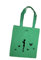 Punk Elfe Jutebeutel Hand Bedruckt/Stoffbeutel/Baumwolltasche/Jute Beutel/Einkaufsbeutel aus Baumwolle von 3 Elfen - grün