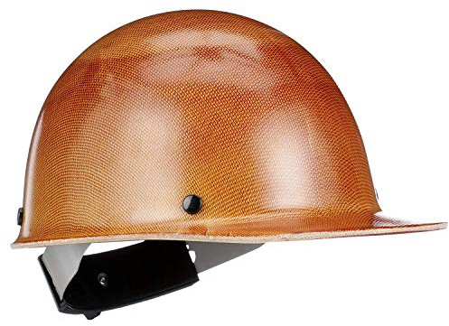 MSA 816651 Skullgard Cap Style Safety Hard Hat with Swing Ratchet Suspension | Non-slotted Cap, Made of Phenolic Resin, Radiant Heat Loads up to 350F - Standard Size in Tan