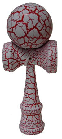 Full Print Red/White Crackle Kendama