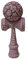 Full Print Red/White Crackle Kendama