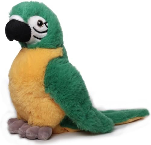 Inware 7495 - Kuscheltier Papagei Peter, grün/gelb, 20 cm