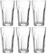 Leonardo Rock Trink-Gläser, 6er Set, spülmaschinenfeste Longdrink-Gläser, Trink-Becher aus Glas im klassischen Stil, Getränke-Set, 340 ml, 013381