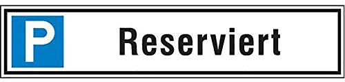 Format 4044589016478 Parkplatzschild, 520 x 110 mm, Alu.