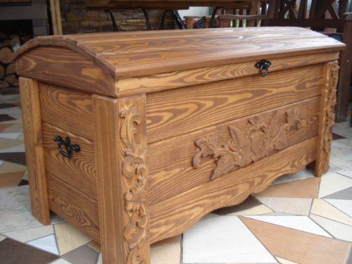 DECOCRAFT Holzdeckenkiste Couchtisch Truhe Vintage Truhe Holz Ottomane Box (MON2)
