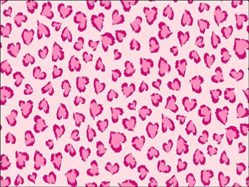 Pink Hearts Leopard Animal Print A4 Icing Sheet Cake Topper Edible Decoration
