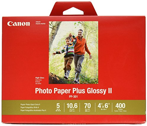 CanonInk Photo Paper Plus Glossy II 4 x 6 400 Sheets (1432C007)