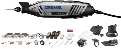 Dremel 4300-5/40 High Performance Rotary Tool Kit with LED Light- 5 Attachments & 40 Accessories- Engraver, Sander, and Polisher- Perfect for Grinding, Cutting, Wood Carving, Sanding, and Engraving