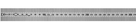 Vogel Germany Stahlmaßstab (Typ A, Messlänge 500 mm, Querschnitt 30 mm x 1,0 mm, rostfreier Federbandstahl, Ablesung links nach rechts) 1018010050