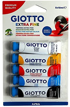 Giotto 5 Tubes gouache couleurs primaires
