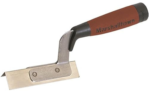 Llana de esquina exterior Marshalltown con mango DuraSoft, llana de esquina con acero inoxidable, perfecta para la construcción en seco y el aislamiento térmico, tamaño de la llana: 108x25 mm