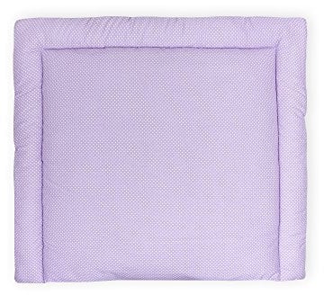 KraftKids Wickelauflage in weiße Punkte auf Lila, Wickelunterlage 78x78 cm (BxT), Wickelkissen