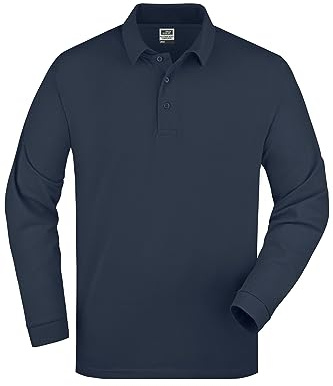 James & Nicholson Langarmpolo - Piqué Poloshirt mit Langen Ärmeln für Damen und Herren