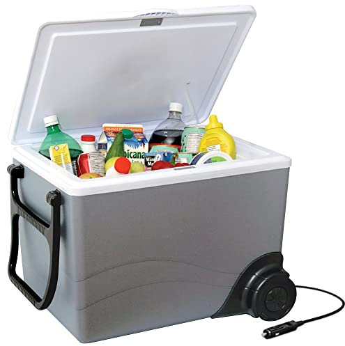 Koolatron 36 Quart (34 L) Electric Cooler & Warmer with Handle Portable Thermoelectric Fridge for Vehicles Trucks RVs Boats Camping Travel Road Trips Tailgating and Picnics 110V AC & 12V Car Adapter
