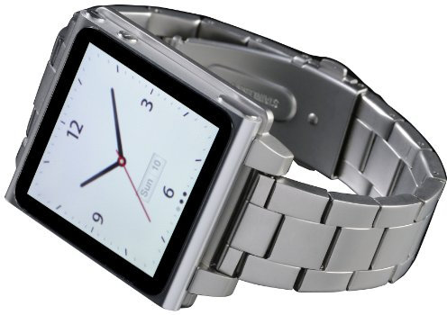 Hex hx1026-gnmt Vision Metall Armbanduhr Band für iPod Nano 6 G – Gunmetal, One Size, Silber