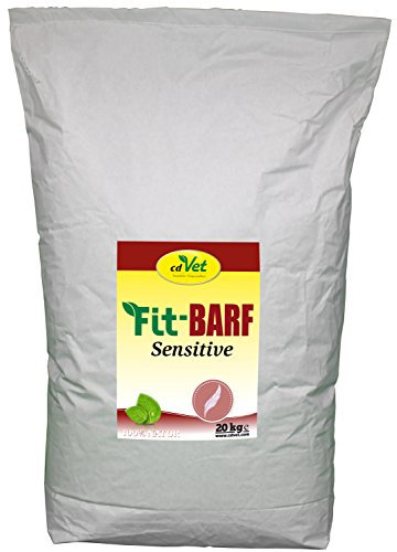 cdVet Naturprodukte Fit-BARF Sensitive 20 kg - Hund&Katze - getreidefrei - ausgeglichene Ernährung bei Rohfütterung - Bauchspeicheldrüsen-, Nieren-, Leber-, Reduktionsdiäten - Vitamine - BARFEN -