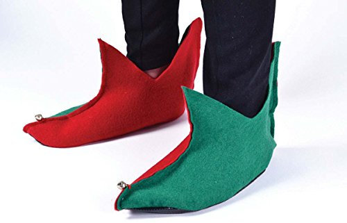 Bristol Novelty Elf BA156 Weihnachtself Schuhe, Rot, Einheitsgröße, Unisex – Erwachsene