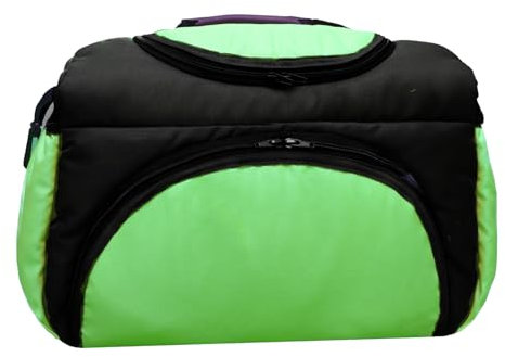 Baby-Joy Wickeltasche Pia XXL, Große Windeltasche mit 5 Innenfächern, Flaschenhaltern und 3 Außentaschen, bequem tragbar, schnell am Kinderwagen befestigt | Farbe: TP-14 Schwarz-Apfel
