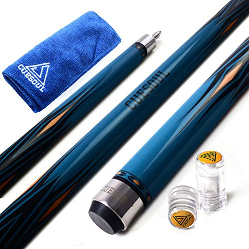 CUESOUL SOOCOO Series 58 19 Unzen 12.75mm Tip Maple-Pool Queue Set mit Gelenk/Wellenschutz und Cue Handtuch