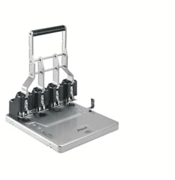 Rexel HD4150 Ultra Heavy Duty 4 Hole Punch, 150 Sheet Capacity, Effortless Punching, Metal, Silver/Black, 2101235