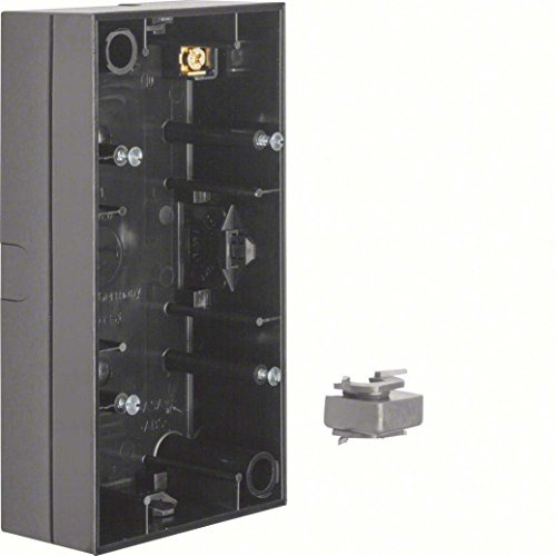 Caja montaje superficial 2 elementos, R.1/R.3, negro, brillo