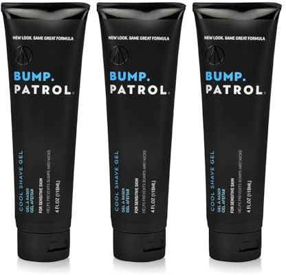 Bump Patrol Cool Shave Gel with Menthol, Sensitive Formula - 4 oz, 3 Pack