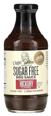 G Hughes Smokehouse Sugar Free BBQ Sauce, Hickory 18 Oz (Pack of 1)
