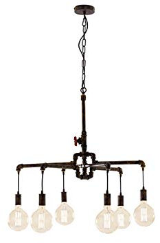 Luce Design I-AMARCORD-S6, Die Vintage Style Hängeleuchte bis 60 Watt Lichtleistung, D. 72 cm, Länge 147 cm, Metall, rost kupfer