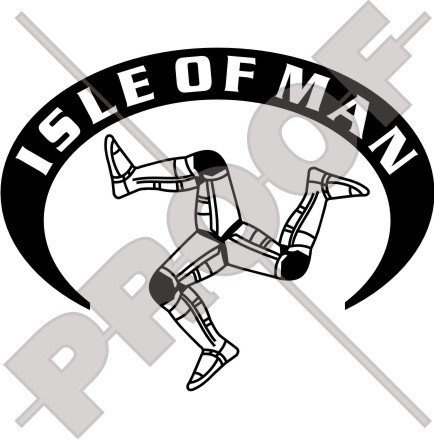 Isle of Man Manx UK 20,3 cm (Verlaufsfilter) Vinyl Bumper Aufkleber, Aufkleber – 22 Farben zur Auswahl