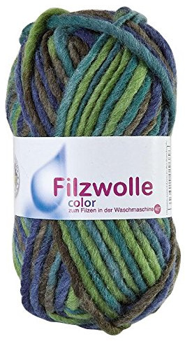 Filzwolle Color, 50 g Laubgrün 22