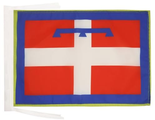 AZ FLAG Bandera de PIAMONTE 45x30cm - BANDERINA DE Piemonte - Italia 30 x 45 cm cordeles