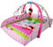 Just4baby Große 110 x 110 cm leichte und musikalische 4-in-1-Baby-Aktivitäts-Spielmatte, Spielmatte, Fitnessstudio, rosa Mädchen