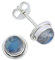 Ohrstecker 925 Silber Mondstein weißer Stein schimmer Edelstein Ohrringe echt Silber Damen Sterling Silber Stecker Geschenk(MOS-048-04)