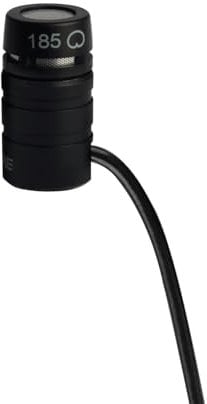 Shure MX185 Micrófono Lavalier/Solapa con Micrófono Negro con Cable - Micrófonos (Micrófono Lavalier/Solapa, -35 dB, 50-17000 Hz, Cardioide, Alámbrico, XLR-3)