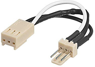 Wentronic 93630 Lüfter Spannung Adapterkabel (3-polig Stecker auf 3-polig Kupplung 7V) weiß