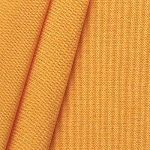 STOFFKONTOR Outdoor Stoff Markisenstoff - Orange-Gelb - Outdoorstoff Meterware wasserabweisend - Sonnenschutz Stoff blickdicht und farbecht