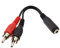 kenable 3.5mm Stereo Jack Socket to Twin Phono RCA Plugs Adapter Cable